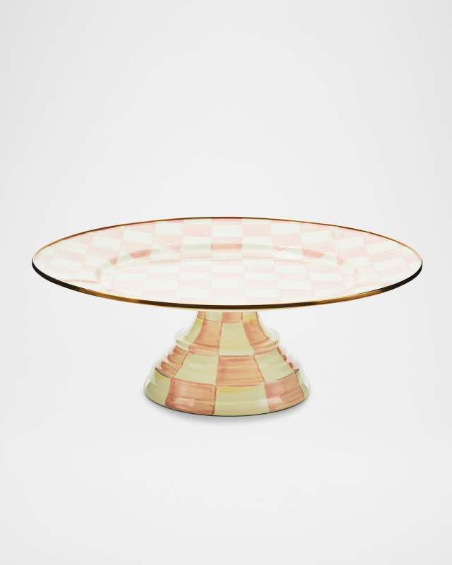 Rosy Check Large Pedestal Platter
